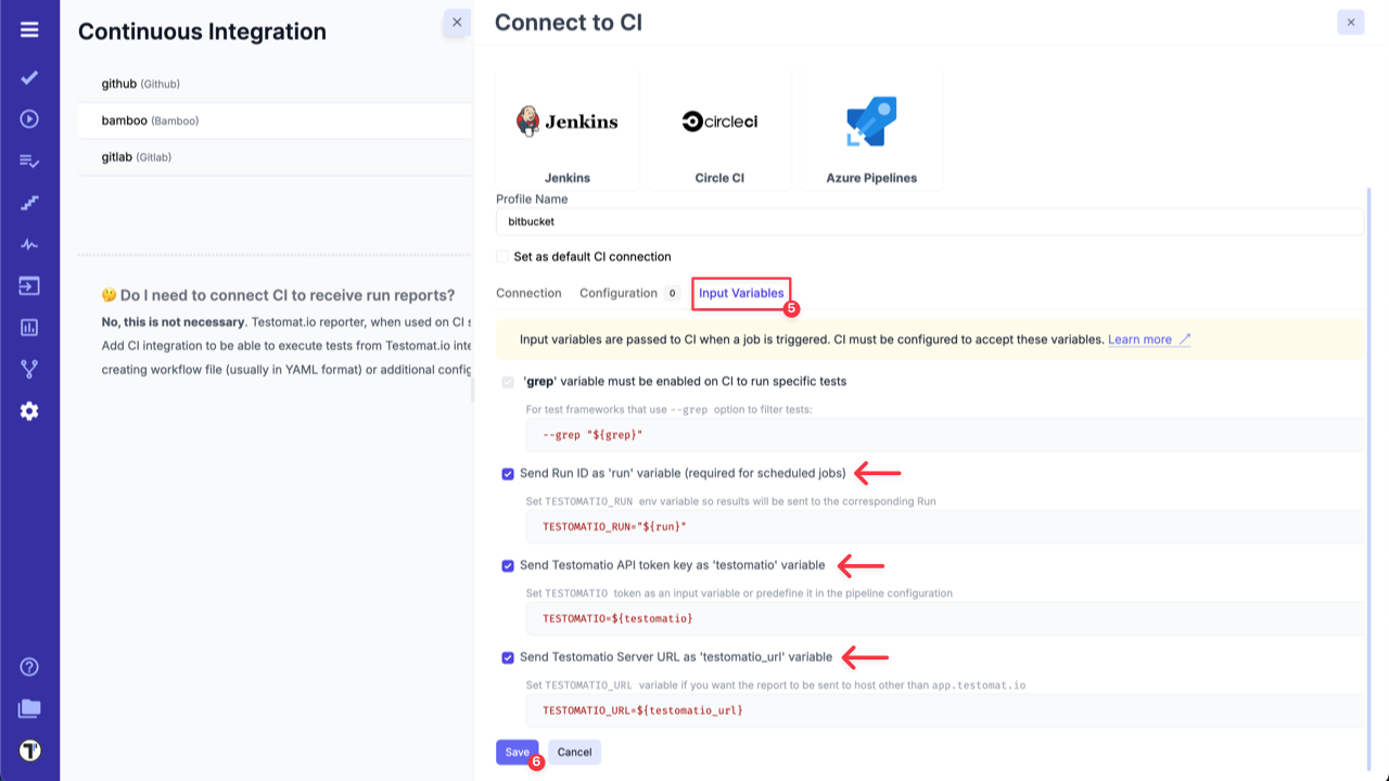 Testomatio - Bitbucket